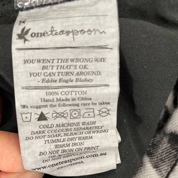 One X OneTeaspoon Trashed Free Birds Distressed Zipped Ankle Women's Jeans 22 - Picture 6 of 7